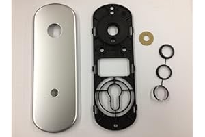 PLACCA BOCCHETTA ROSETTA GHIDINI PER PORTA - PORTA BLINDATA ALLUMINIO F1 CROMO SAT 61X179 CON FORO PER CILINDRO PREDISPOSTO PER IL POMO - ADATTABILE SU PLACCA DIERRE