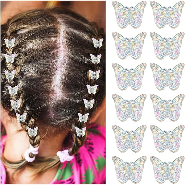 Mini-Schmetterlings-Haarspangen Aus Metall – Set Für Kinder & Feines Haar, Bunte Farben