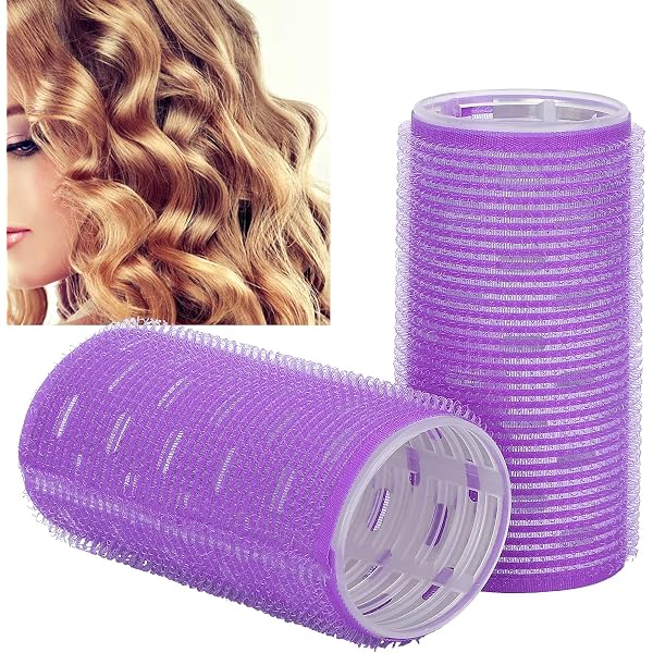 FILLIMILLI Selbsthaftender Lockenwickler – Hitzefrei, Rosa, Großer Volumen-Roller 11,9 X 5,1 Cm
