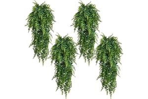 NANQWIN Artificial Hanging Plants Fake Ivy Leaves Decoration for Indoor Outdoor, Greenery Home Decor Faux Vine for Living Room & Garden/Bedroom/Farmhouse Aesthetic Decorations (4 Pack)