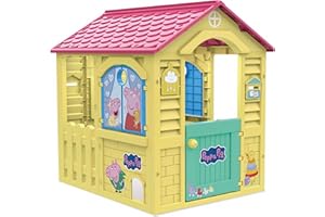 Chicos - Peppa Pig Spielhaus fur Kinder Outdoor | Robuster und langlebiger Kunststoff | Schnelle und einfache Montage | Gartenhaus für Kinder ab 2 Jahren | Peppa Wutz (89503)