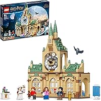 LEGO Harry Potter Ala dell’infermeria di Hogwarts, Modular Building Set da Collegare al Castello Giocattolo, con Torre dell'O