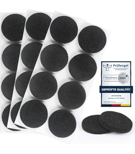 Set feltrini autoadesivi 125 pezzi neri