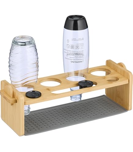 Josmimic Flaschenhalter Für SodaStream - 4er Abtropfständer Aus Metall