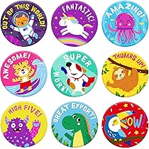 6340 Adesivi Motivazionali Per Insegnanti - 14 Temi Per Premi E Ricompense, Diametro 1.27-1.9 Cm - Foto 8