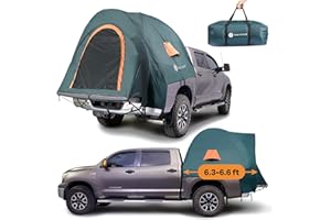 WISE MOOSE Truck Bed Tent - Fits 6.2-6.5 ft Truck Tents for Camping, Waterproof & Windproof Pickup Truck Tent 6.5 Foot Bed, Sturdy Truck Bed Camper Shell with Carry Bag