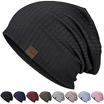 DRESHOW Bonnet Souple Bonnets Chapeaux Femme Slouch Jersey Léger Respirant Bonnet Tombant Chapeau Pour Chimio Femmes