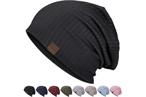 HAMUNI Bonnet souple style hip-hop doux et léger pour la course à pied, respirant et élastique, chapeau pour chimio, bonnet pour homme et femme