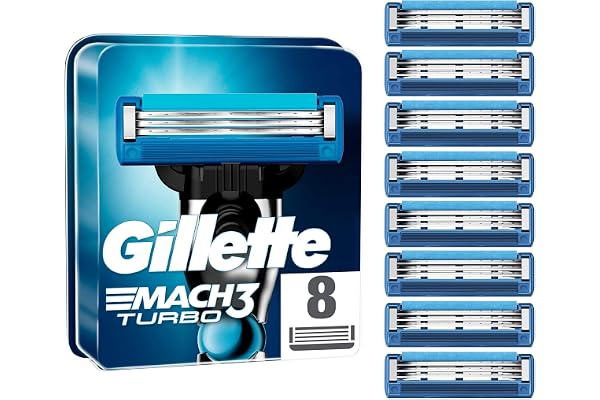 Ancienne version - Gillette Mach3 Turbo - Lames de Rasoir pack de 8