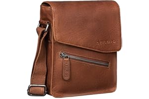 STILORD 'Steve' Petit Sac Bandoulière Hommes Cuir Sacoche Sac Messager Sac à Main Vintage DIN A5 sac en cuir véritable