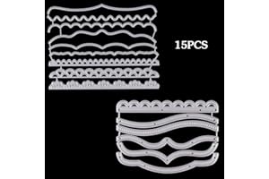 OOTSR 15 Piezas Plantilla de Corte de Metal, Troqueles de Corte de Encaje, DIY Scrapbooking Papel Craft Arte de Tarjeta para álbum de Recortes