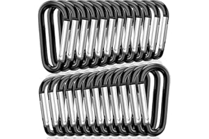 ‎STURME STURME 24 Stück Karabiner klein Mini Karabinerhaken Aluminium Feder Link Schlüsselkette Langlebig Verbessert für Camping, Angeln, Wandern oder Reisen 51mm