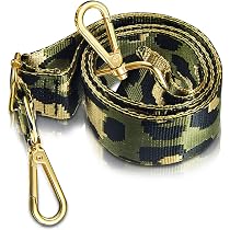 Bandoulière Léopard Réglable Pour Sac - Lanière Amovible Femme - Vert Imprimé Animalier