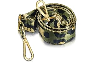 Bandoulière de Rechange Large Lanière d’Épaule de Léopard Sangle Bandoulière Réglable Bandoulière Amovible pour Femmes Sacs à Main (Vert)