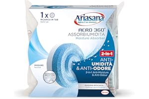 Ariasana Aero 360° Ricarica TAB Inodore per Dispositivo Aero 360° Kit, Assorbi Umidità che neutralizza i cattivi odori e assorbe l'umidità in casa, Ariasana ricarica con 1 Tab da 450 g