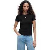 Tommy Jeans TJW SLIM BADGE RIB TEE T-shirt Kadın