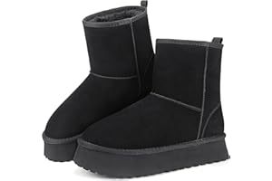 Mishansha Winterschuhe Damen Boots Gefüttert Winterstiefel Warm Schneestiefel Rutschfeste Gr.36-42