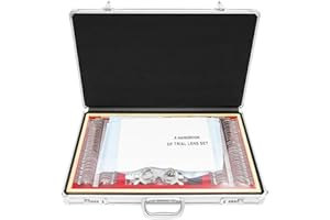 biniliubi OptoméTriste Lentilles Lunettes Essai Optique Avec Cadre Test OptoméTrie Kit Lentilles Essai Optiques OptoméTrie MéTal Outil Lentille Jante MéTal OptoméTristes Testeurs Vision Particuliers