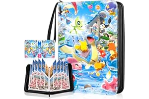 Niaetuto 50 Pages Classeur Carte,400 Cartes Album Porte Cartes,Portable Album de Collection pour Cartes,Imperméable Albums pour Carte à Collectionner pour Stockage de Carte