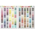 ROYAL Embroidery Threads Viscose Rayon Yarn Shade Card/Catalog (Pack of 1) 576 Shades, Multicolour