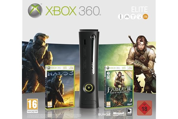 Console Xbox 360 Elite (120 Go) + Halo 3 + Fable 2