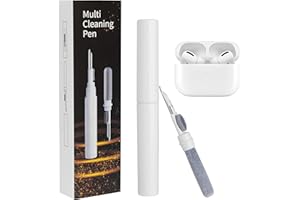 GENERIC Cleaner Kit for Airpods 1 2 Pro, Multi-Function Cleaning Pen Soft Brush for Bluetooth Earphones Case Cleaning Tools for All Earbuds (White)