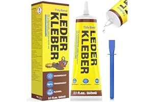 TIDYBOND Professioneller Lederkleber 60ml – Starker & elastischer Reparaturkleber für Leder – Wasserfest, transparent, dauerhaft flexibel – Perfekt für Schuhe, Möbel & Kleidung