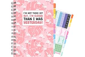 FABULOUS PLANNING Slimming World - Diario de comida de 3 meses - Negro 2020 Will Be My Year - Pegatinas - Tarjeta de cuenta atrás - Peso semanal - Medidas - Cubierta premium - Encuadernación en anillo