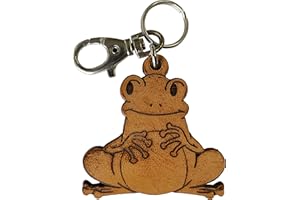 Etabeta Artigiano Toscano - Portachiavi in Pelle Conciata al Vegetale-Cuoio - Serie Animali del Bosco di Anna B. - Made in Italy