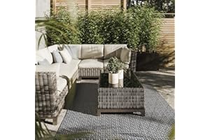 ‎INTERIYOU Interiyou Outdoor Teppich Wetterfest Lome - 240x350 cm Blau - Wasserfest für Balkon, Terrasse, Garten - Outdoorteppich passend auch für Wohnzimmer, Schlafzimmer und Küche - Aussenteppich