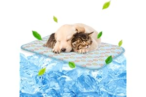 NWK Pet Cooling Mat Ice Silk for Dogs and Cats Portable and Washable for Summer (Blue Toy, Medium, 50cm X 70cm)