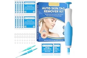 ‎FLOSSTY ALKURA Auto Tool Kit Skin Tag Remover, Hautmarken-Entferner-Set, Doppelseitiger Hautmarken, Warzen Entfernen, Hautanhängsel Entfernen für Alle Körperteile, Entferner mit 40 Bändern