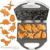SugarWhisk Mini Waffle Maker, Small Waffle Maker, Mini Waffle Maker, Mini Waffle Maker with 8 Different Dinosaur Designs, Kid