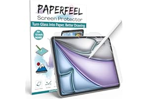 PAPERFEEL 2 Unités Protection Écran pour iPad Air 13 Pouces M3 2025 et iPad Air 13 Pouces M2 2024, Protecteur D'écran en PET Papier Mat pour iPad Dessiner, Anti-Reflet, Anti-empreintes Digitales
