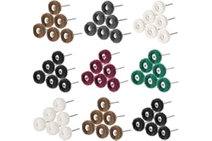 Knpwer 140 Stück 25 mm Schleifmittel Polierscheiben, Polierzubehör für Dremel Rotations werkzeuge Körnung 80/150/240/320/600/800/1000 für Dremel Rotary Werkzeuge