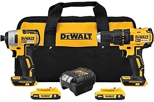 DEWALT - 20V MAX Power Tool Combo Kit, Cordless Power Tool Set, 2 Tools with 2 Batteries and Charger Included (DCK277D2)