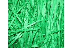 IRTAZAZ DEALS (200 Grams) Hamper Stuffing Filler Shredded Tissue Paper Ideal for Gift Boxes Easter Baskets Packaging Filler Decorative Shreds Raffia Paper Party Supplies Accessories Egg Basket. (Green)