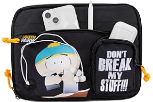 Blue Sky Studios South Park - Mini funda organizadora para tablet Tech Bag - Pequeña bolsa organizadora de electrónica para viajes - South Park Merchandise, Black