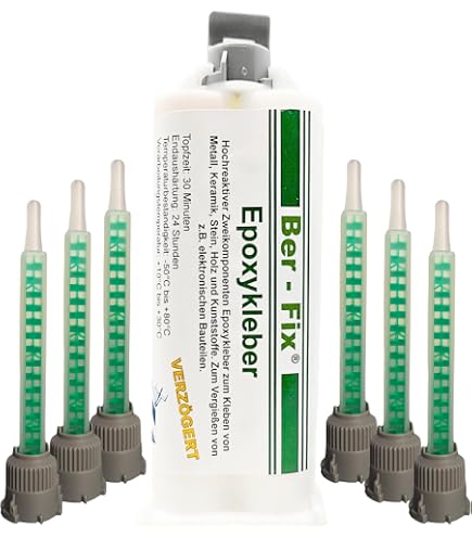 Epoxy-Kleber Schnellhärtender 1min 2x12ml Montage, Reparatur, Kleben auf Glas, Porzellan, Keramik, Kunststoff, Stein, Beton, Marmor, Metalle, Gummi, Holz