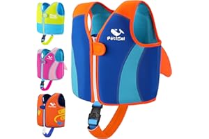 Pottwal Giubbotto di Nuoto per Bambini - Aiuto al Galleggiamento - In Neoprene ed EPE - Adatto per bambini da 1 a 9 anni - Con Cinghia Regolabile al Cavallo