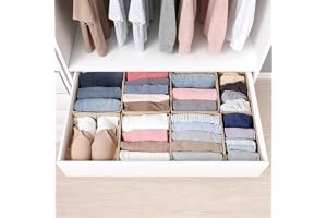 LAJIAKE Set med 8 lådinsatser, kläder för PAX-skåp, 100 x 58 beige | Vikbar skåp arrangör med golv | stabil och modulär