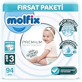 Molfix Premium Ultra Fırsat Paketi 3 Beden 94 Adet