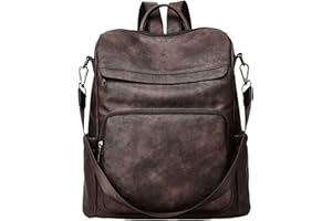 Botimmy Womens Backpack Fashion PU Leather Backpacks Ladies Waterproof Convertible Shoulder Bag School Work Travel