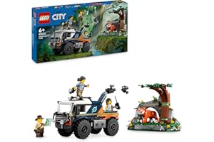 LEGO City Le Camion Tout-Terrain de l’Explorateur de la Jungle - Jouet pour Enfants Garçons et Filles dès 6 Ans - Cadeau Amusant - Véhicule Aventure - 3 Minifigurines d’Aventuriers - Tigre 60426
