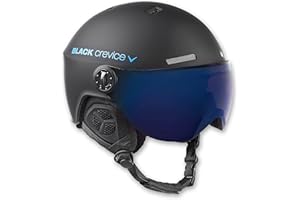Black Crevice Gstaad visière Style Pilote en différentes Couleurs I pour Hommes et Femmes Ski en Polycarbonate I Casque Respirant Taille réglable Mixte