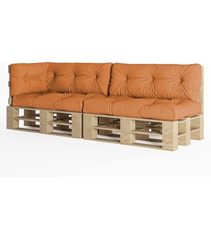 Palettenkissen Set Palettensofa Palettenpolster Sitzkissen Rückenkissen 120x8