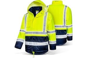 Safetytex Winter Warnschutz Parka - Arbeitsjacke - Warnschutzjacke - Outdoor Warnjacke - wasserdicht & winddicht - fluoreszierend