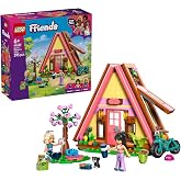 LEGO Friends Glamping Hut in Nature - Playhouse with 2 Mini Dolls, Cat Figure and Accessories Inc. Beds &amp; Food - Birthday Gif