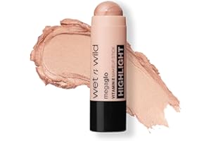 Wet n Wild, Mega Glo Vitamin E Makeup Stick, Wielofunkcyjny Rozświetlacz i Bronzer w Sztyfcie do Oczu, Policzków i Ust, z Formułą Umożliwiającą Budowanie i Rozcieranie, Glitzed Spell