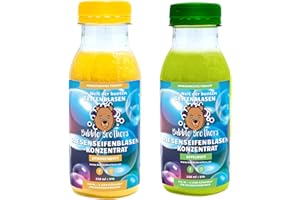 Bubble Brothers Riesenseifenblasen Konzentrat für 5 Liter Seifenblasen Nachfüllflasche für Kindergeburtstag Große Seifenblasen Giant Bubbles (Lemon/Apple, 2 x 250ml = 10L)
